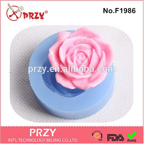 F1986 fondant rose novelty silicone cake molds