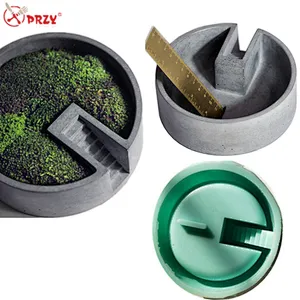 Creative Concrete mold circular staircase flower pots Mould Silicone garden Cement desktop decorations Molds
