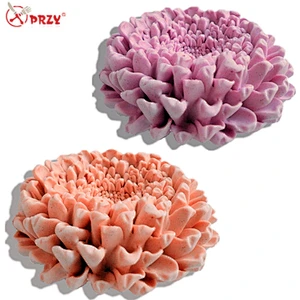 New 3D Chrysanthemum fondant cake decoration molds handmade soap molds aroma stone moulds