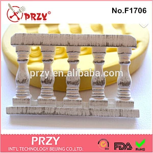 F1706 Railing BPA free silicone molds fondant for bakeware handrail fondant mould silicone