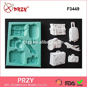 PRZY Travel equipment silicone molds for fondant cake mould silicone - F3449