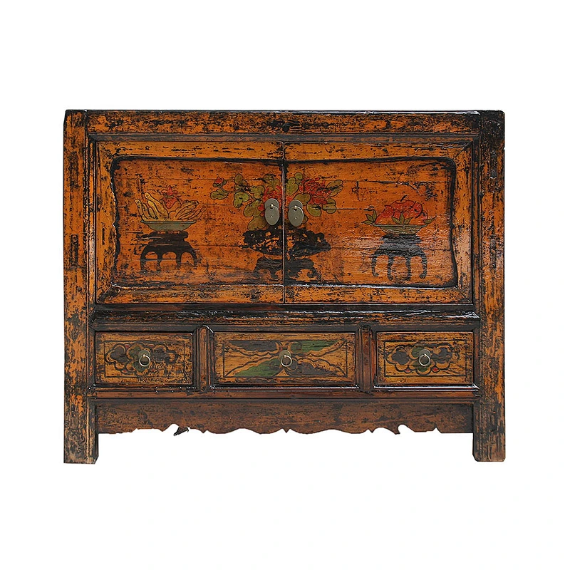 chinese antique lacquered distressed mongolian furniture