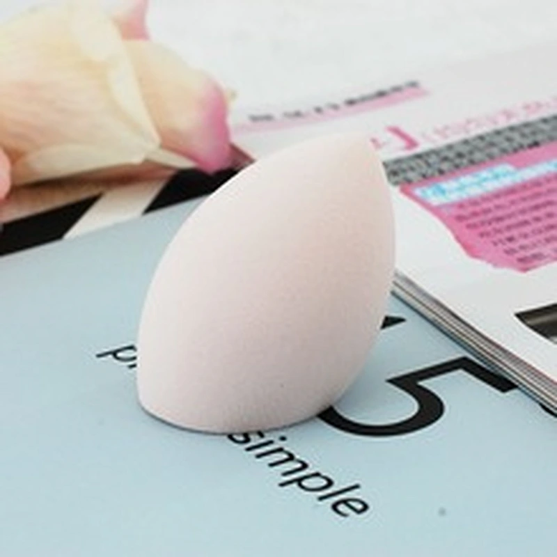 Popular product PU material olive bevel makeup sponge with latex-free