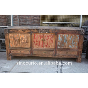 Chinese Antique Asian Furniture Shanxi Painted Cabinet