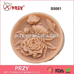 S5061rose flower silicone molds 2D flower mold for soap handmade silicone molds