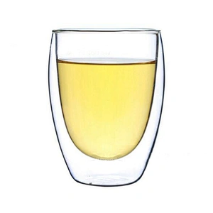 Hand-Made High Quality  350 ML Double Glass Cup For Home And Office