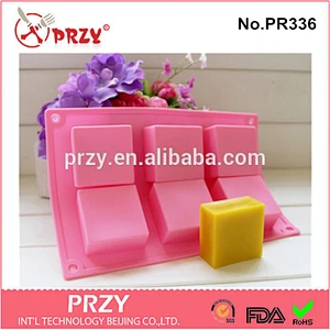 PRZY PR336 DIY square silicone molds for soap
