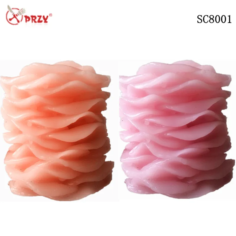 PRZY silicone Soap mould DIY Candle making Molds 3D silicone candle Mold for Cake Decoration