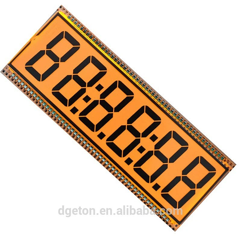 custom 6 digit segment LCD screen display OEM factory