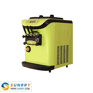 Popular design 2+1 flavors portable Chinese ice cream maker machine with stainless steel mixer