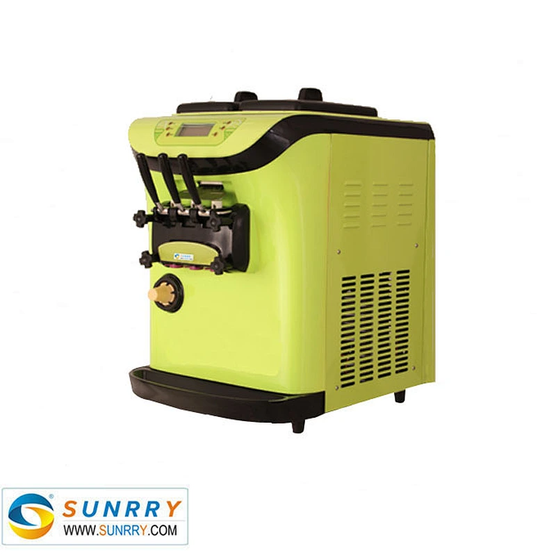 Popular design 2+1 flavors portable Chinese ice cream maker machine with stainless steel mixer
