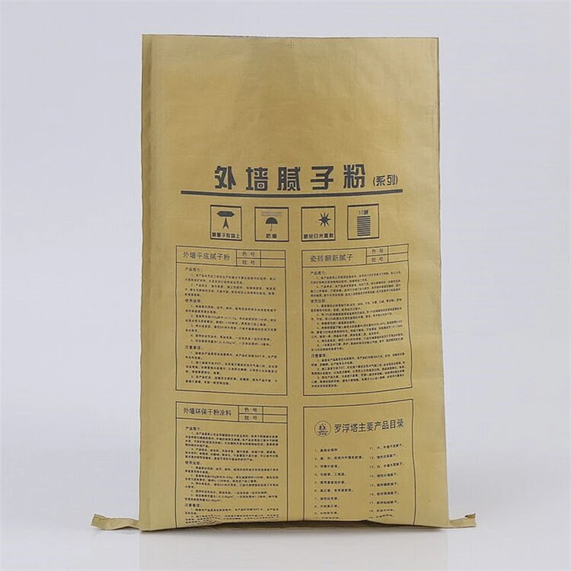 Custom industrial use paper plastic compound bag with valve port
