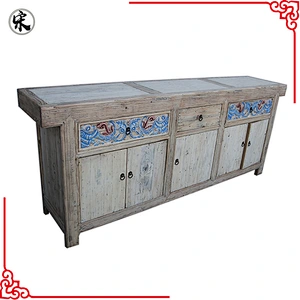 Beijing factory wholesale reproduction natural wood color carved chinese antique furniture