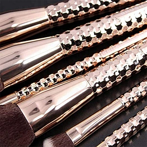 New Arrival Rose Golden Pro Makeup Brush Set 12pcs Completed Makeup Brush with Brushes Clutch For Makeup Studio