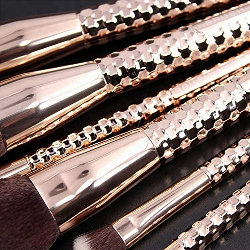 New Arrival Rose Golden Pro Makeup Brush Set 12pcs Completed Makeup Brush with Brushes Clutch For Makeup Studio