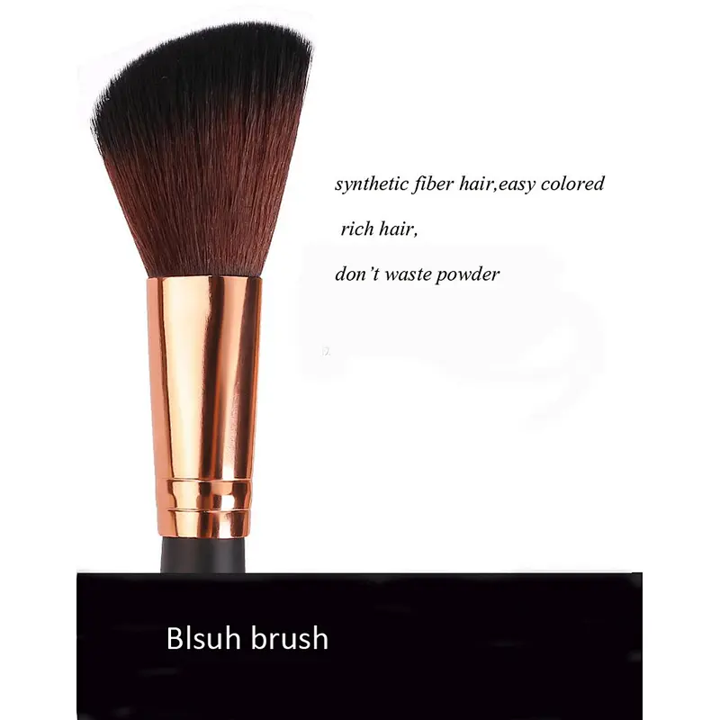 Professional cosmetic tools custom logo makeup brush single angled contour blush brush
