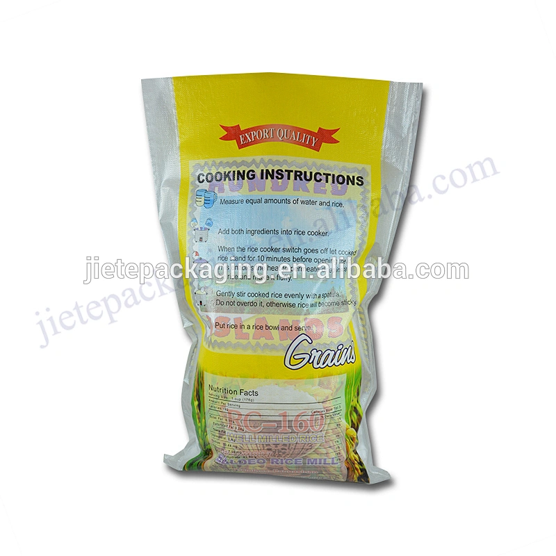 Agriculture use printing bopp laminated plastic pp woven rice bag 50kg