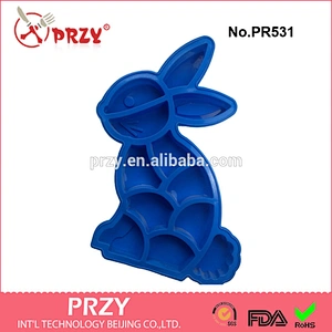 PR531 Rabbit porous silicone cake pan, Eco-Friendly silicone mold, cake tools