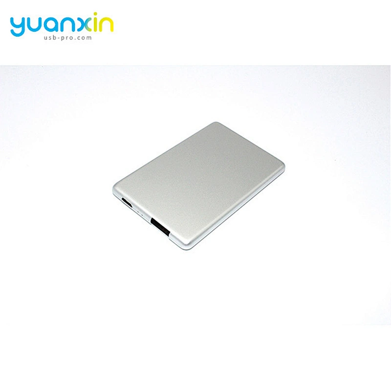 High-End Ultra Slim Metal Power Bank Credit Card 2000 mAh