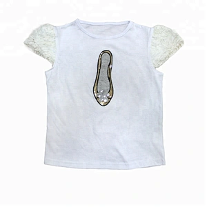 Wholesale character pattern cotton fabric 0-24M toddler girls t shirt