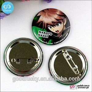 tinplate badge button plastic badge button pin