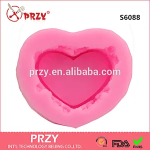 Heart shape jewelry box silicone mold for soap DIY silicone molds