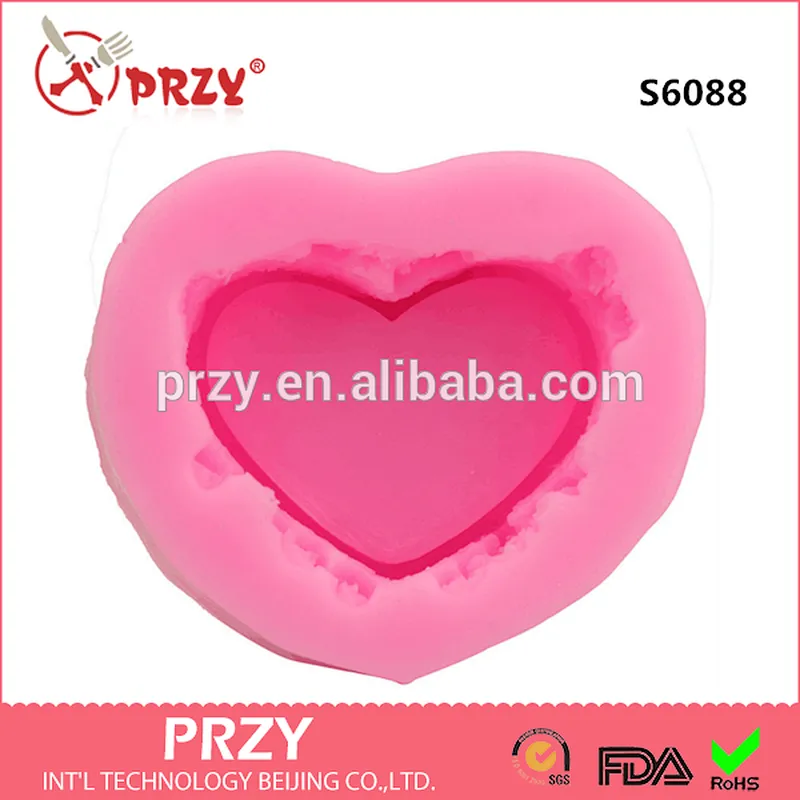 Heart shape jewelry box silicone mold for soap DIY silicone molds