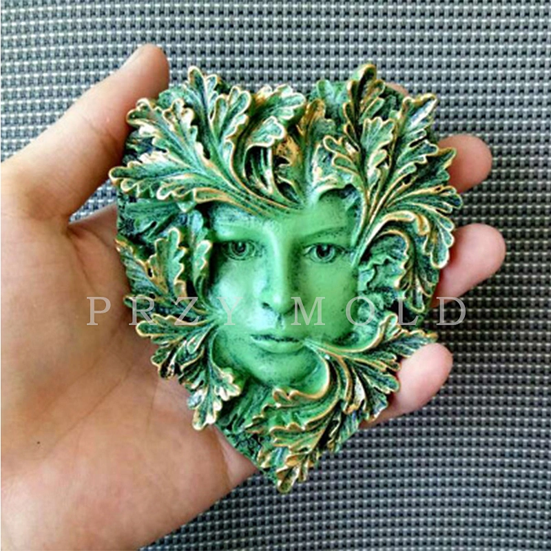 S9052 Silicone mold leaf woman handmade molds for home decoractions leaf aroma stone molds