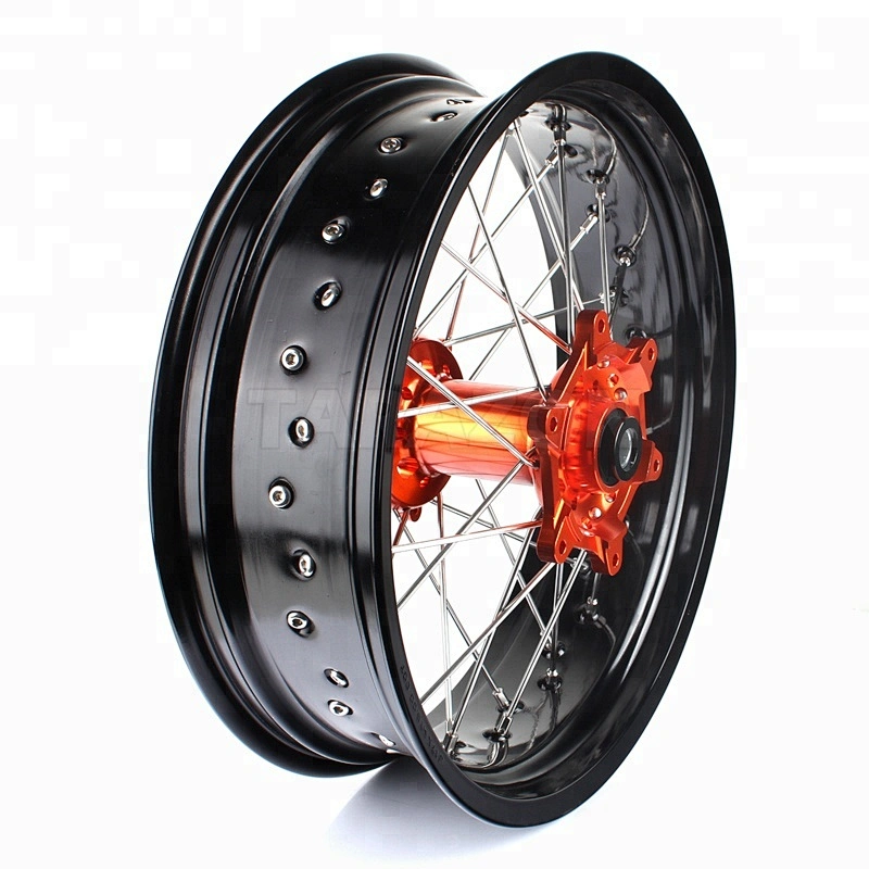 17 Inch Forge Motorcycle Spoke Wheel sets for KTM Supermoto