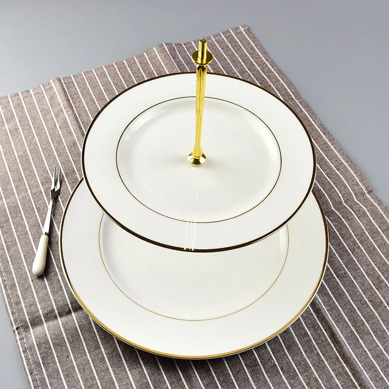 High-quality three-layer plate for cake birthday snack tray for decorate