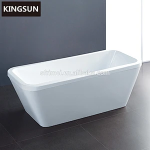 Cheap Freestanding Hot tub Clear Acrylic Soaking Modern Bathtub
