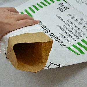 Customized design printing Multilayer kraft paper white kraft paper wheat bread flour packaging bags/sack 25kg