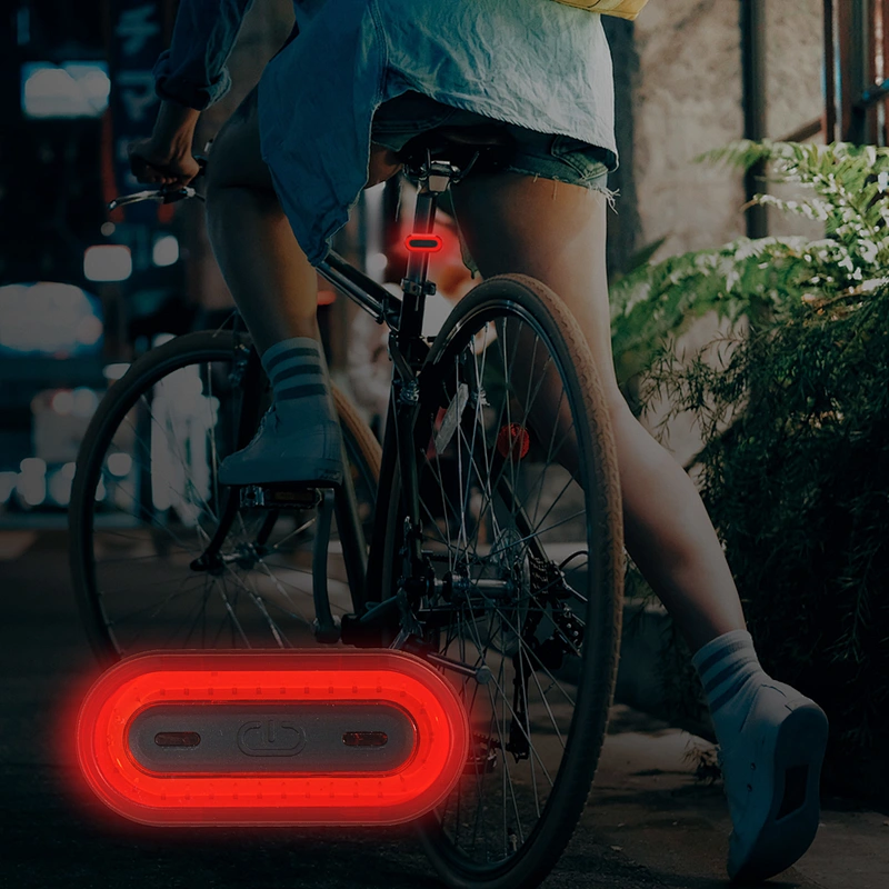 Mountain bike helmet light  3.7V 400MAh li-ion Battery red light USB recharging COB bicycle light