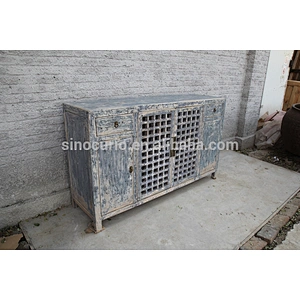 wholesale furniture china buffet cabinet with lattice wooden door