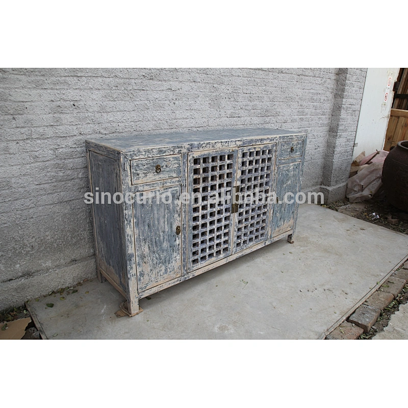 wholesale furniture china buffet cabinet with lattice wooden door