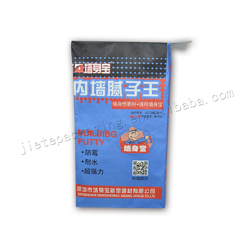 Construction and building use 25kg multilayer kraft paper cement bag for mortar,lime,tile adhesive,wall putty powder