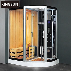 K-7114A (L/R) Tempered Glass Steam Shower Room Sauna And Steam Combined Room