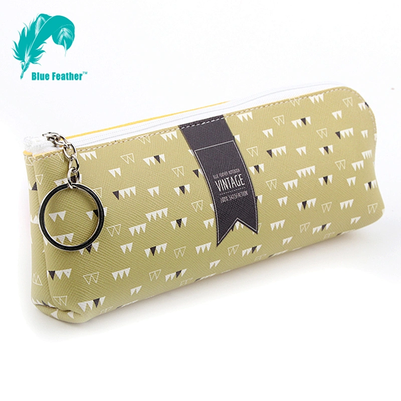 Factory custom colorful high quality soft PU stationery case Pencil bag