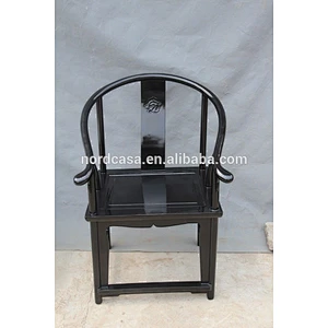 Chinese home decor antique black wooden chair