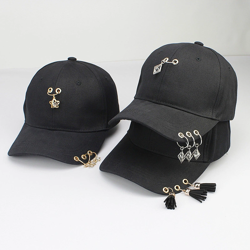 Metallic Fashion Rivet Hip Hop Adjustable Baseball dad Cap