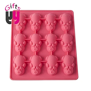 silicone mold for baking cakes 12 cavities pig shaped silicone baking mold