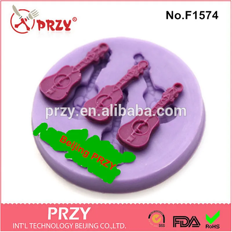 PRZY Model F1574 Eco-friendly guitar shape silicone molds
