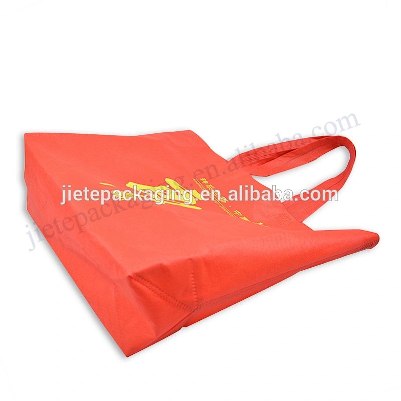 Customized printed red reusable red PP non woven shopping bag for gift,market