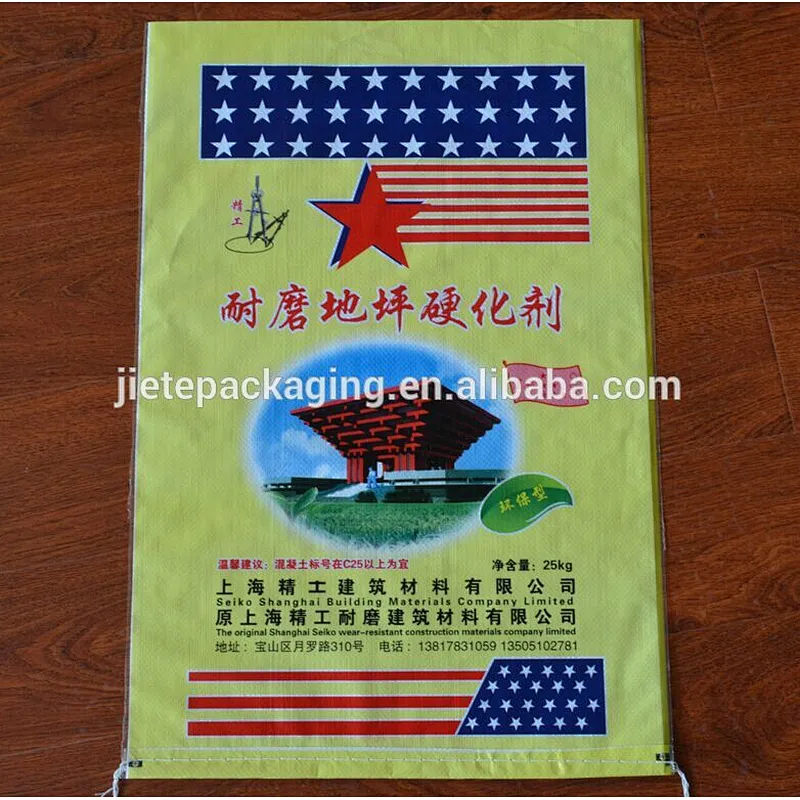 Cheap price durable 25kg pp woven packaging chemical bag for cement,tile adhesive
