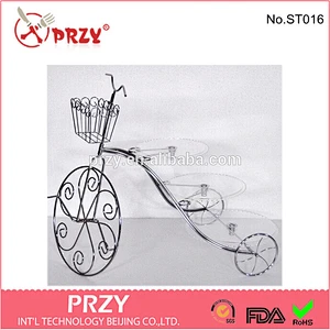 bike shape sliver plated wedding cake stand