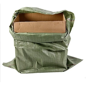 Recycled gray,green plastic pouch pp woven packing bag for courier and freight