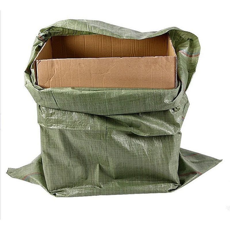Recycled gray,green plastic pouch pp woven packing bag for courier and freight