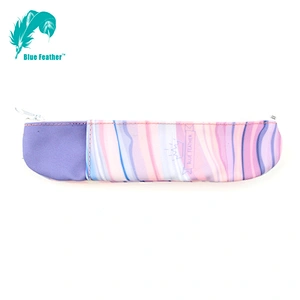 Hot sell oem custom printing canvas zipper pencil bag