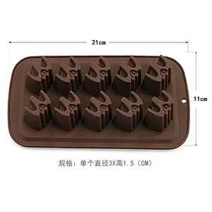 Halloween creative bat design biscuit chocolate chip cookie cartoon silicone cake mold