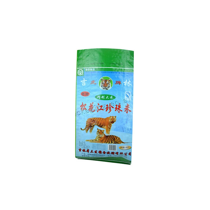 Customized new design 10kg printed transparent plastic pp woven rice packing bag